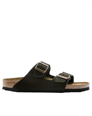 Arizona Suede Leather Sandal - Mocha